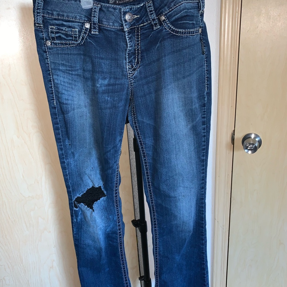 Silver jeans (ripped)